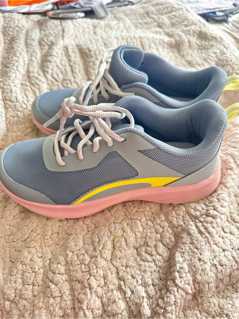 Athletic Works Girls' Sneakers in Blue, Pink & Yellow